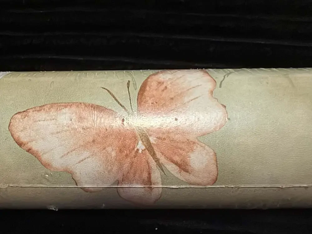 Fine Decor Pasted Vinyl Wallpaper Roll Butterfly and Leaf Pattern